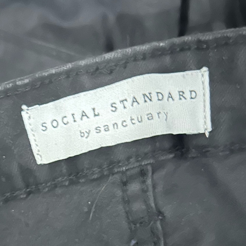 Social Standard Jeans Black Gray Camo Camouflage Ankle Skinny Pants Size 12 - Picture 6 of 9